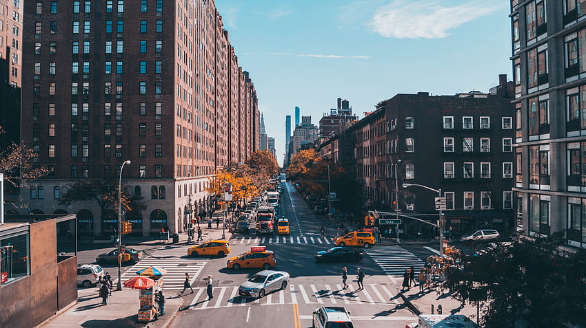 pedestrian, New York City, Street, Car, Taxi, graphy, City, NYC Street HD wallpaper