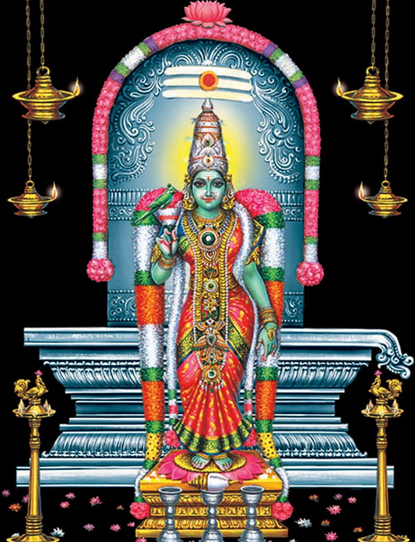 Göttin Madurai Meenakshi Amman & HD-Handy-Hintergrundbild