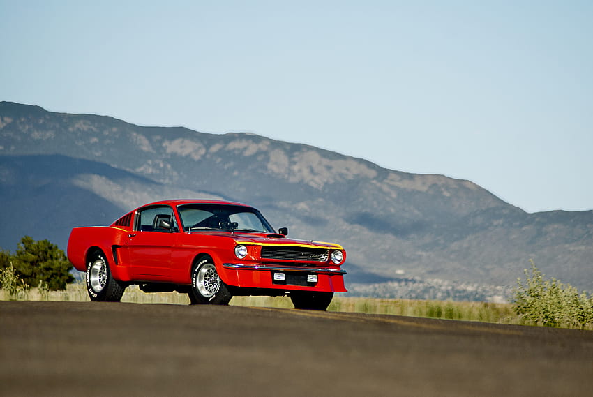 Autos, Seitenansicht, Ford Mustang, 1965 HD-Hintergrundbild