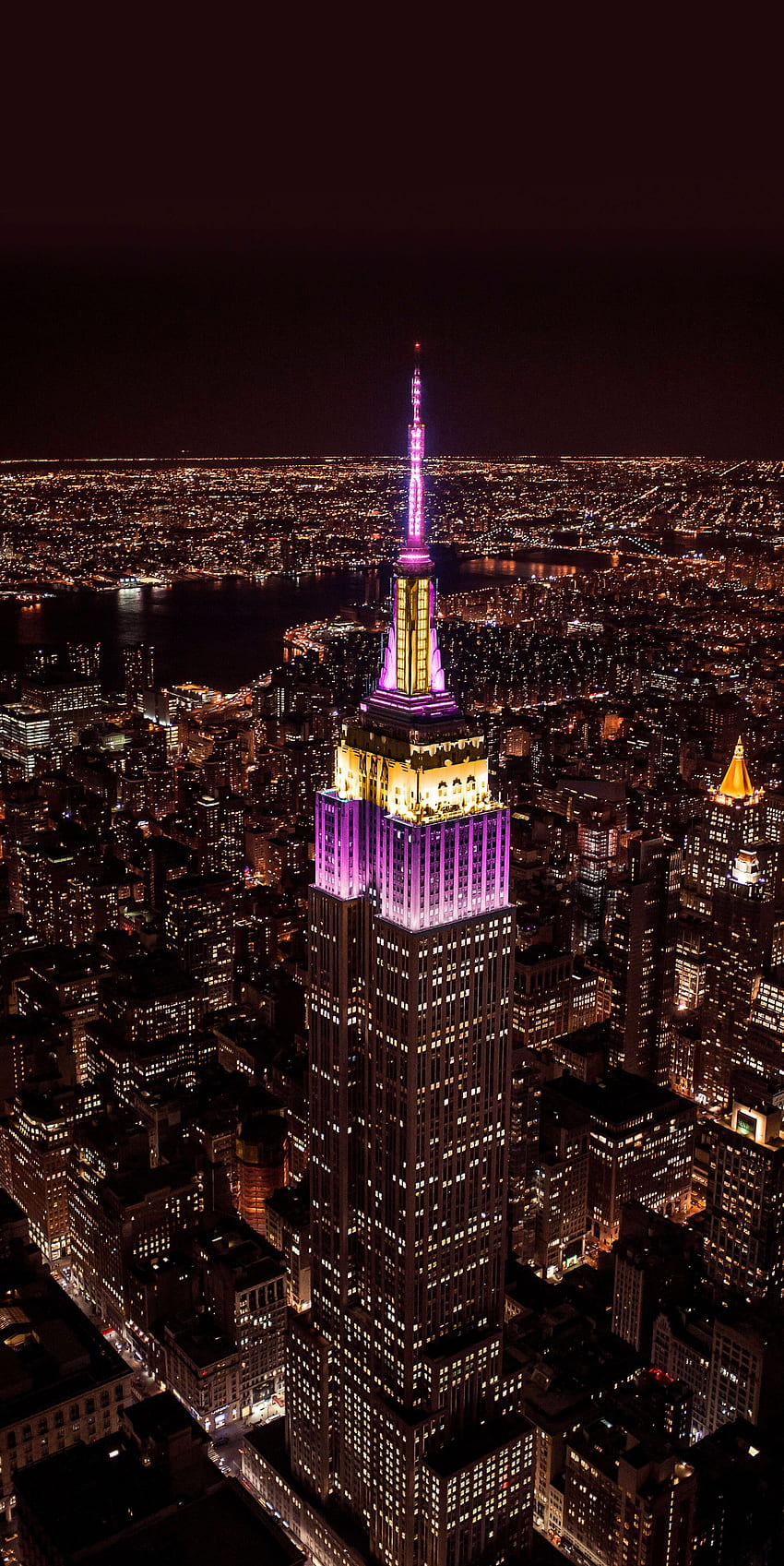 Purple & Gold para a 144ª Exposição Anual de Cães de Todas as Raças de Westminster em 2020. Edifícios de Nova York, Viagem para Nova York, Cidade dos Sonhos Papel de parede de celular HD