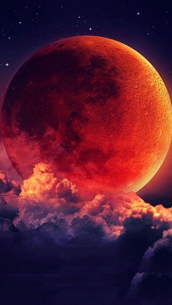 Blood Moon Wallpaper 4K Lunar Eclipse Composition 5K 6215