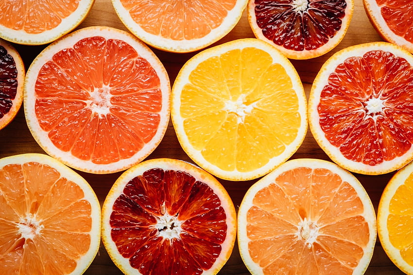オレンジ、フルーツ、スライス 高画質の壁紙