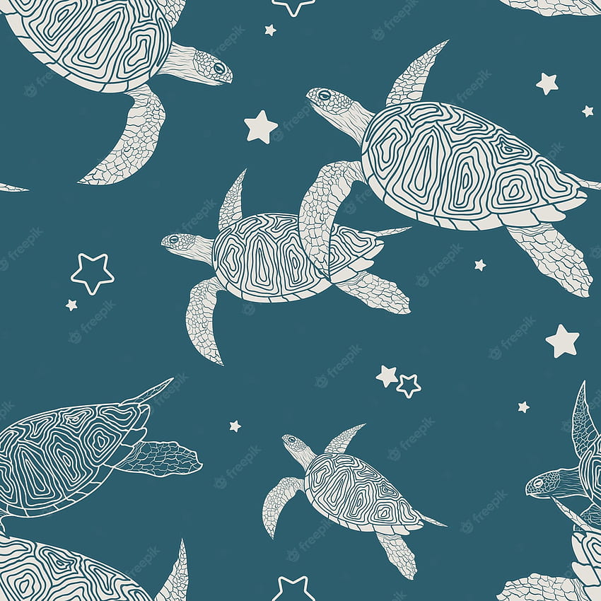 Premium Vector. Seamless pattern with sea turtles.suitable for your marine life, Hawaiian Sea Turtle HD phone wallpaper