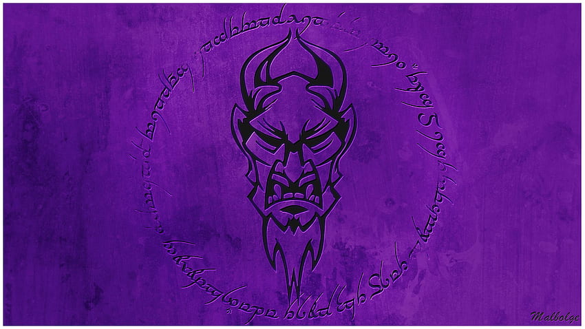 Dante Alighieri Demon Devil Hell Logo Malbolge Malebolge hop Purple Typography Vector - Resolución: fondo de pantalla