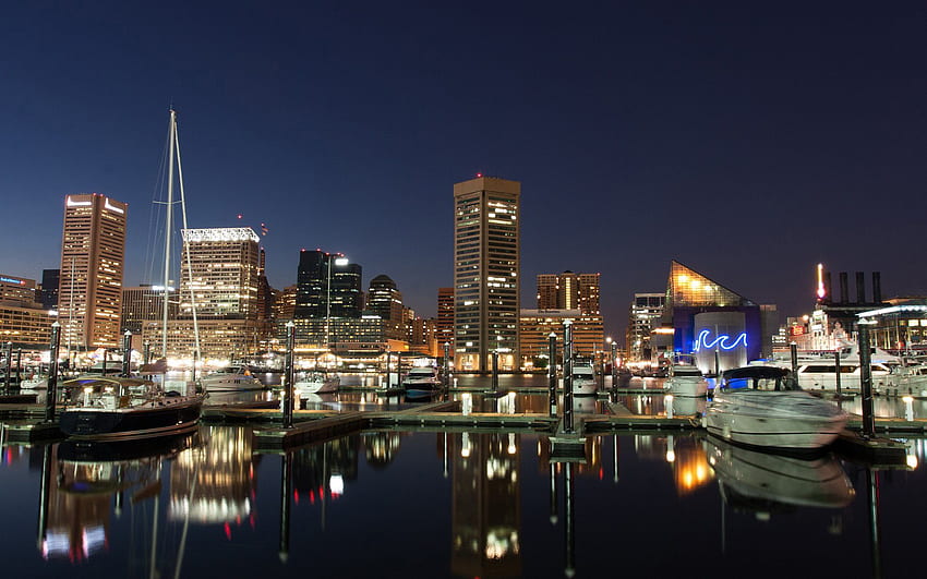 Baltimore harbor at night - World - 25768 - Doheny Eye Institute HD wallpaper