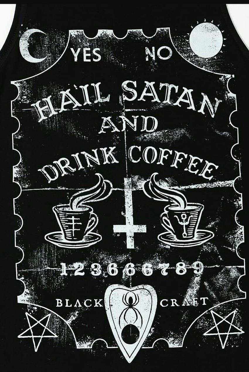 Bere caffè ;). Satana, Ave satana, arte satanica Sfondo del telefono HD