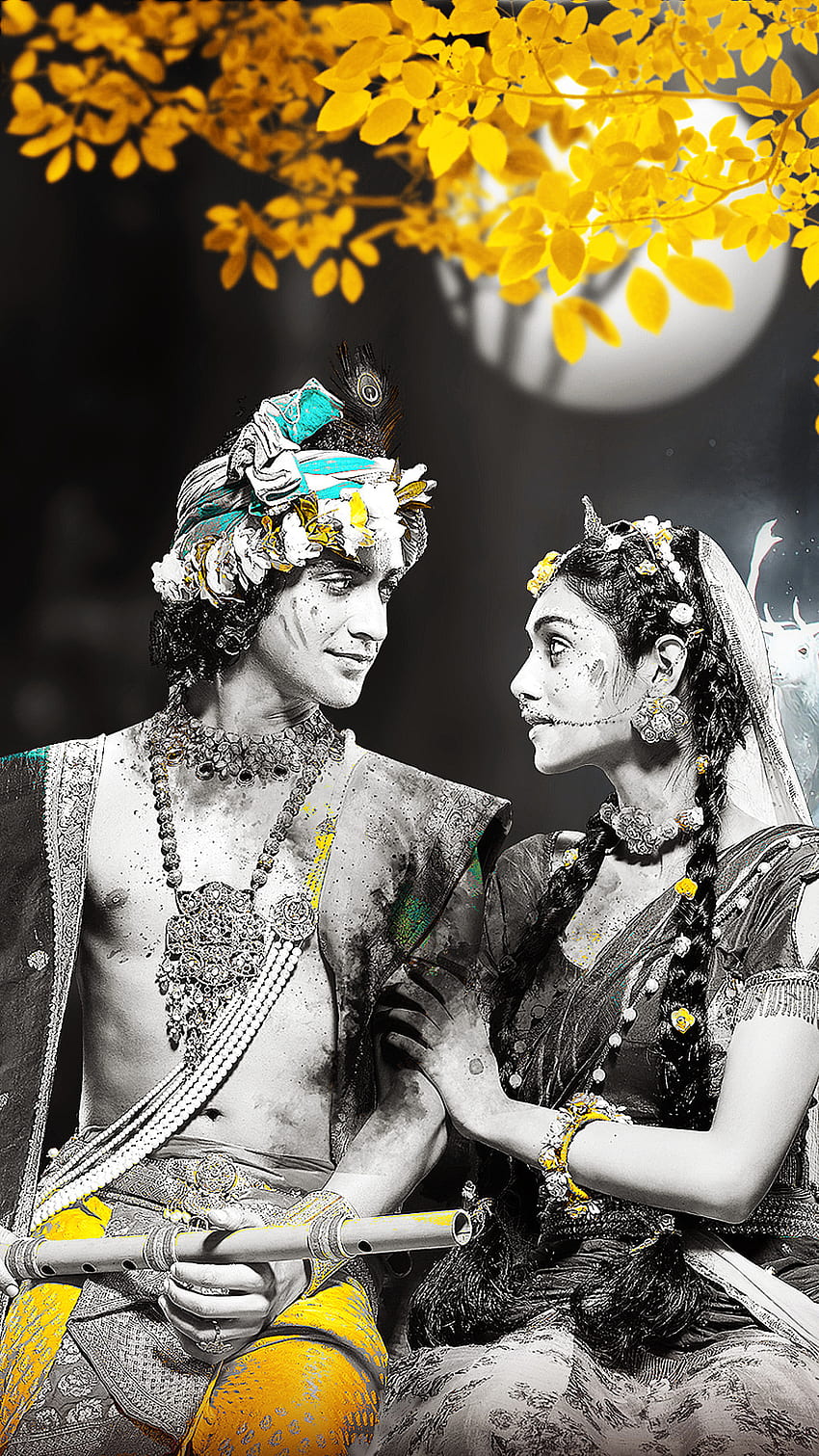 Serie Radha Krishna, Radha Krishna, Serie Amor fondo de pantalla del teléfono