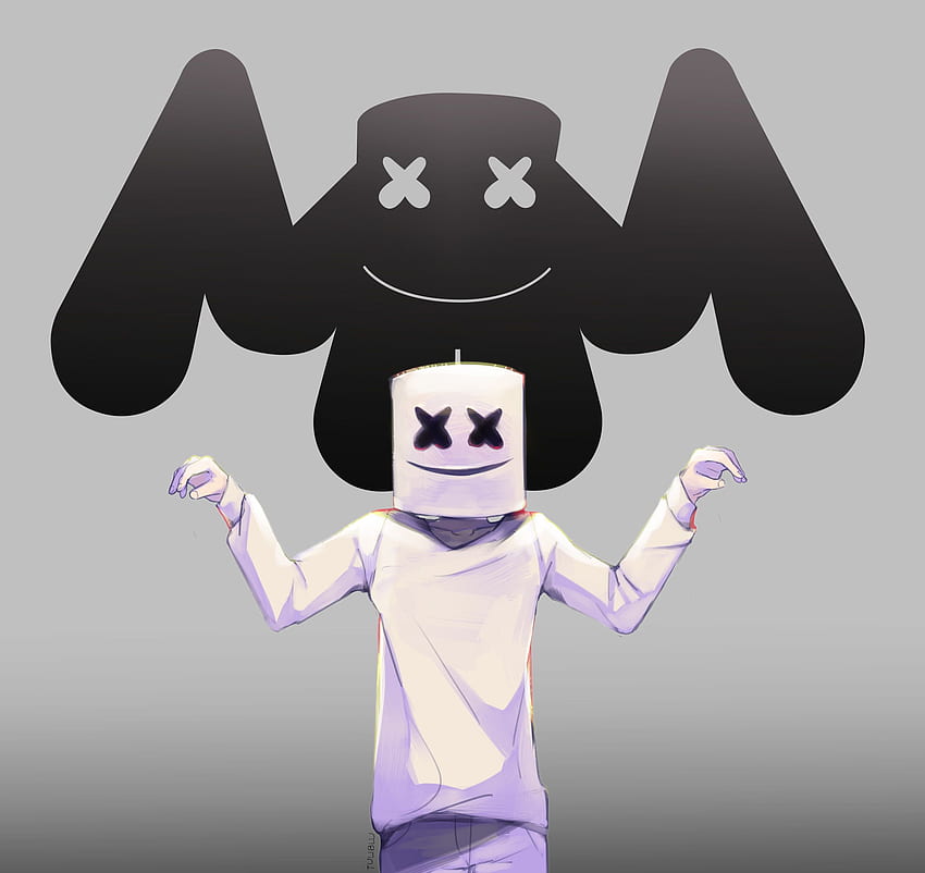 Marshmello Animated, DJ Marshmello Alone HD wallpaper