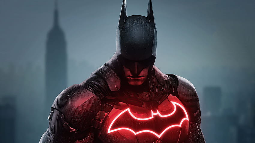 Wallpaper red glow, batman, art desktop wallpaper, hd image, picture,  background, ddcca4