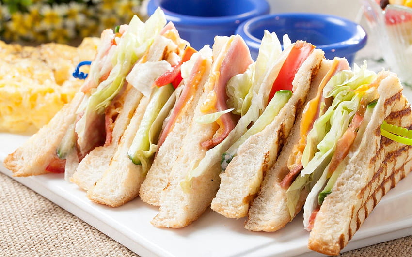 Food, Vegetables, Meat, Bread, Sandwich HD wallpaper