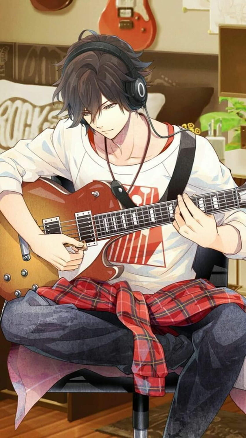 Anime Boy Guitar, Kawaii Boy HD phone wallpaper