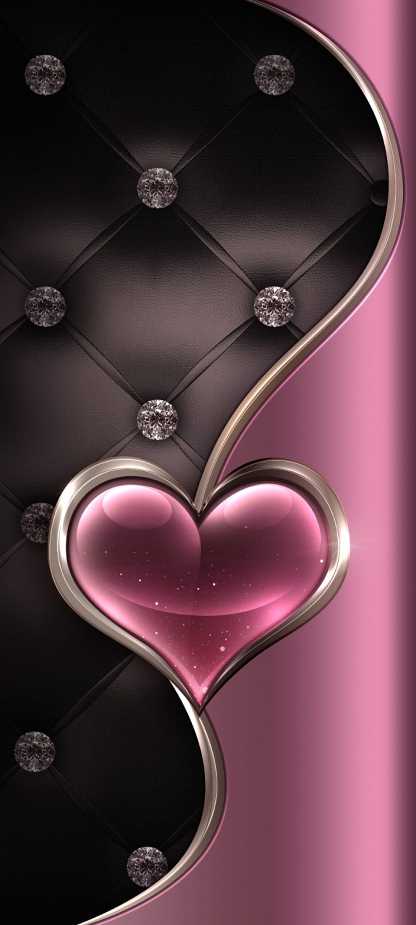 Luxury pink heart, red, diamond, graph, Premium, leather, Crystal HD phone  wallpaper | Pxfuel