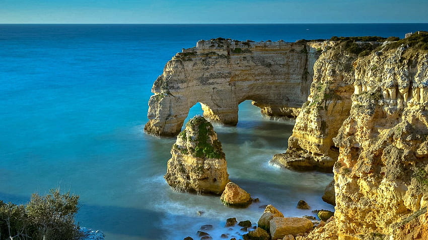 マリーニャ ビーチ アルガルヴェ ポルトガル (). ヨーロッパで最高のビーチ, 最も美しいビーチ, アルガルヴェ 高画質の壁紙