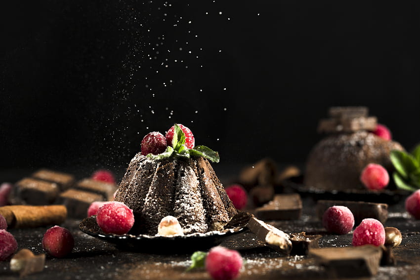 Chocolate cake, food HD wallpaper