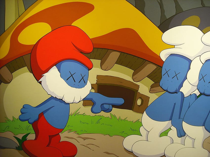 Openings: A night at Kaws' Miami show « Arrested Motion, Kaws Smurfs HD wallpaper