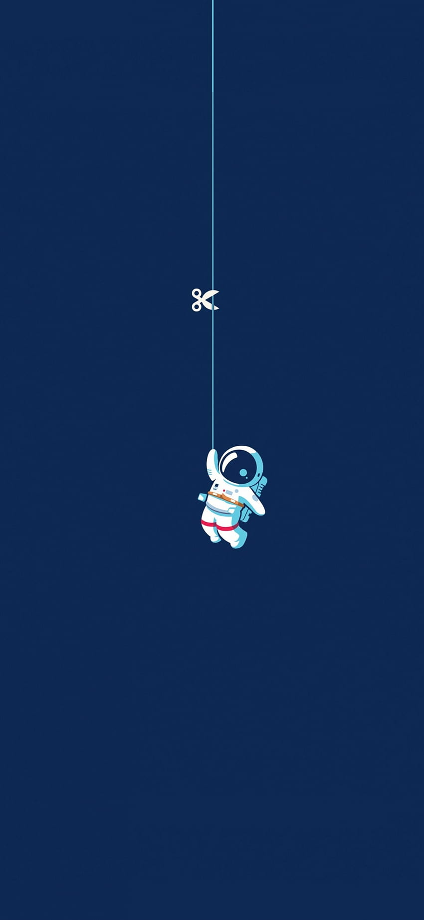 astronauta, colgar, mínimo, iphone x, , 25323, Astronauta iPhone X fondo de pantalla del teléfono