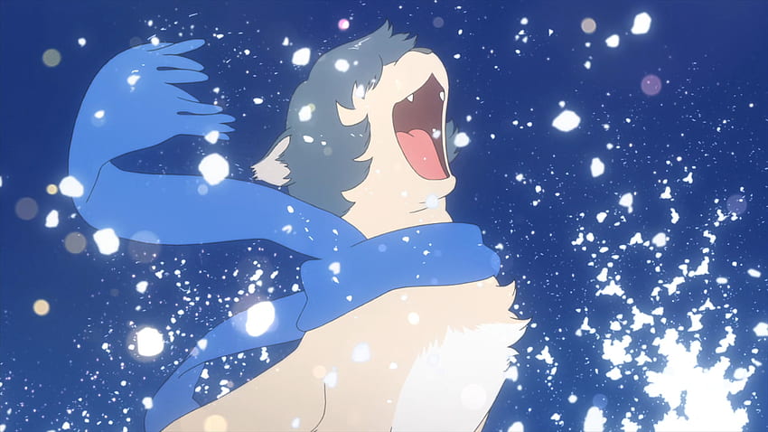 Ame Howl in Winter - The wolf Children Ame and Yuki HD wallpaper