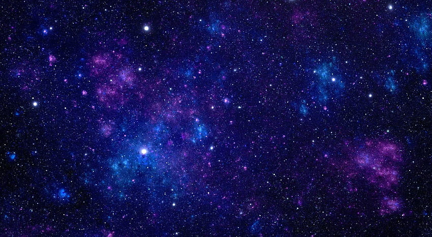 Inspiração de fundo de galáxia roxa elegante, galáxia azul roxa papel de parede HD