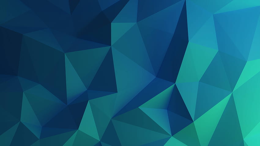 Polygone bleu givré, abstrait, et arrière-plan, polygone bleu Fond d'écran HD