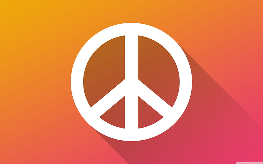 Orange Peace Sign ❤ for Ultra HD wallpaper