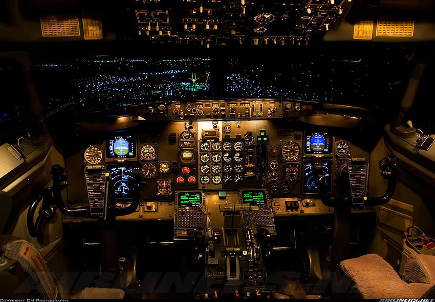 Cabina di pilotaggio del Boeing 737 Sfondo HD