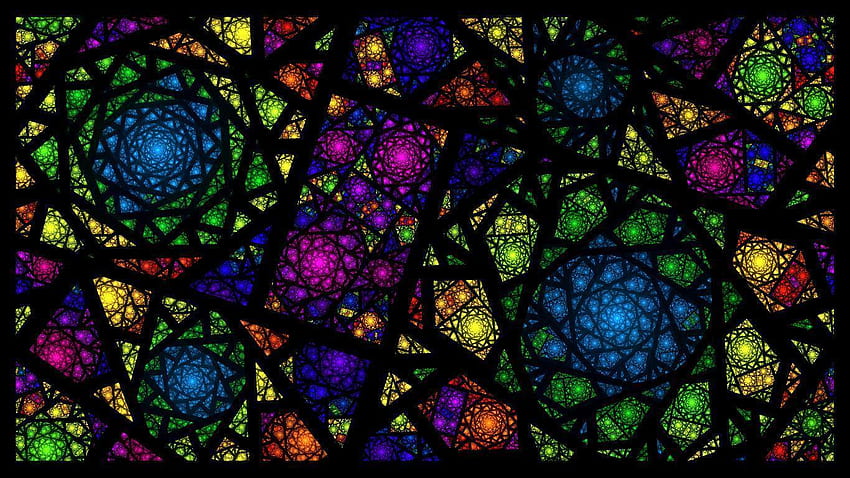 Buntglas, Kristallkunst HD-Hintergrundbild