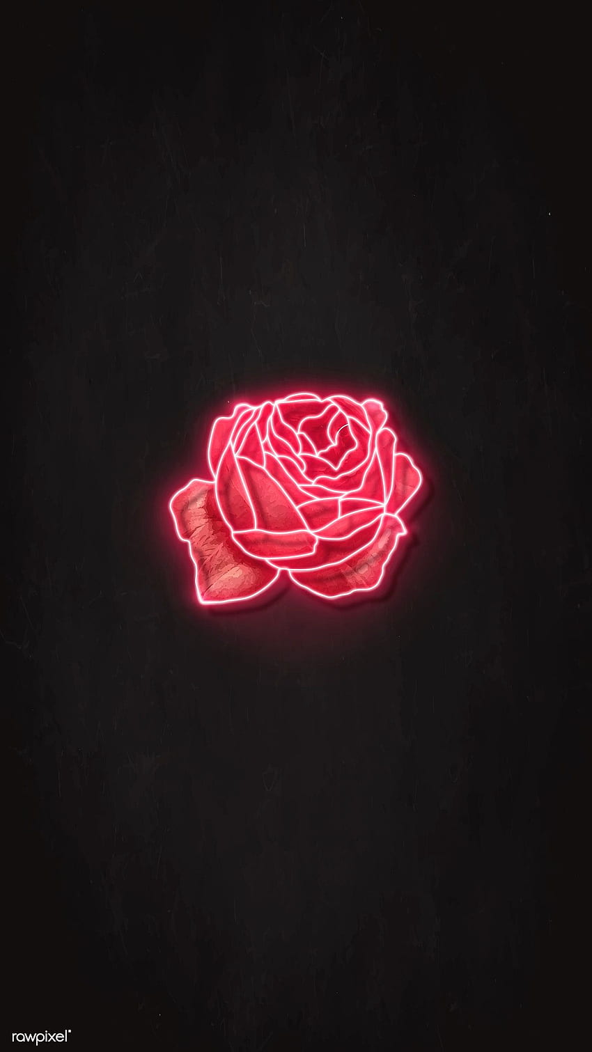 Red neon rose mobile phone background vector. premium by / marinemynt HD phone wallpaper