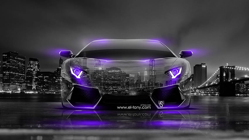 Liste der Synonyme und Antonyme des Wortes: neonvioletter Lamborghini HD-Hintergrundbild