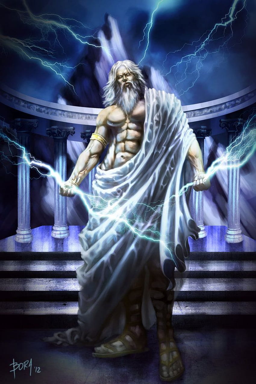 Зевс (Юпитер) - гръцки бог - цар на боговете и хората. Гръцки богове HD тапет за телефон