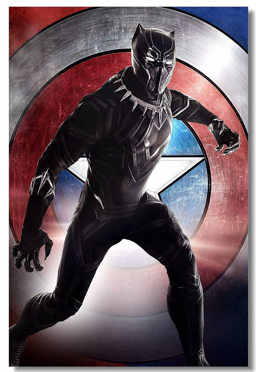 Custom Canvas Wall Decoration Infinity War Black Panther Poster Captain America Civil War Wall Sticker Avengers HD phone wallpaper