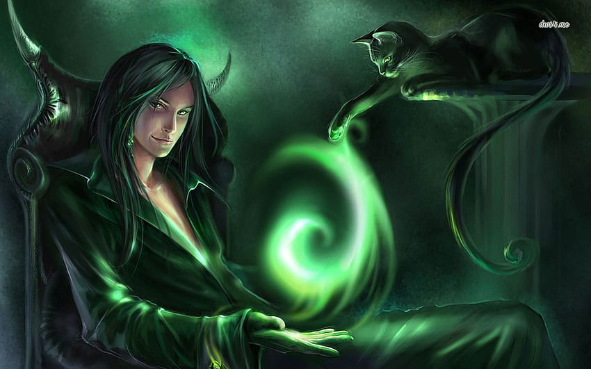 Wizard casting a spell - Fantasy, Black Wizard HD wallpaper