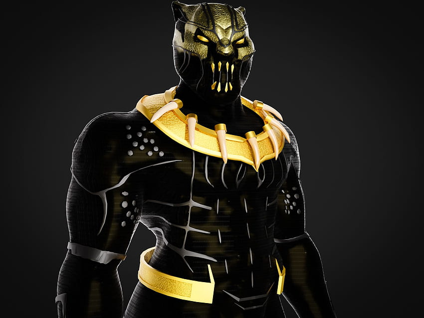 Golden Jaguar Mask, Killmonger Suit HD wallpaper