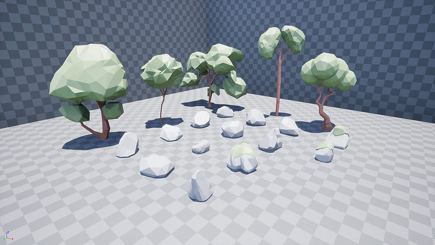 Low Poly Trees Pack in Props HD wallpaper