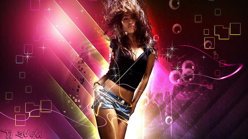 Dziewczyna w mini spódniczce, Disco Girl Tapeta HD