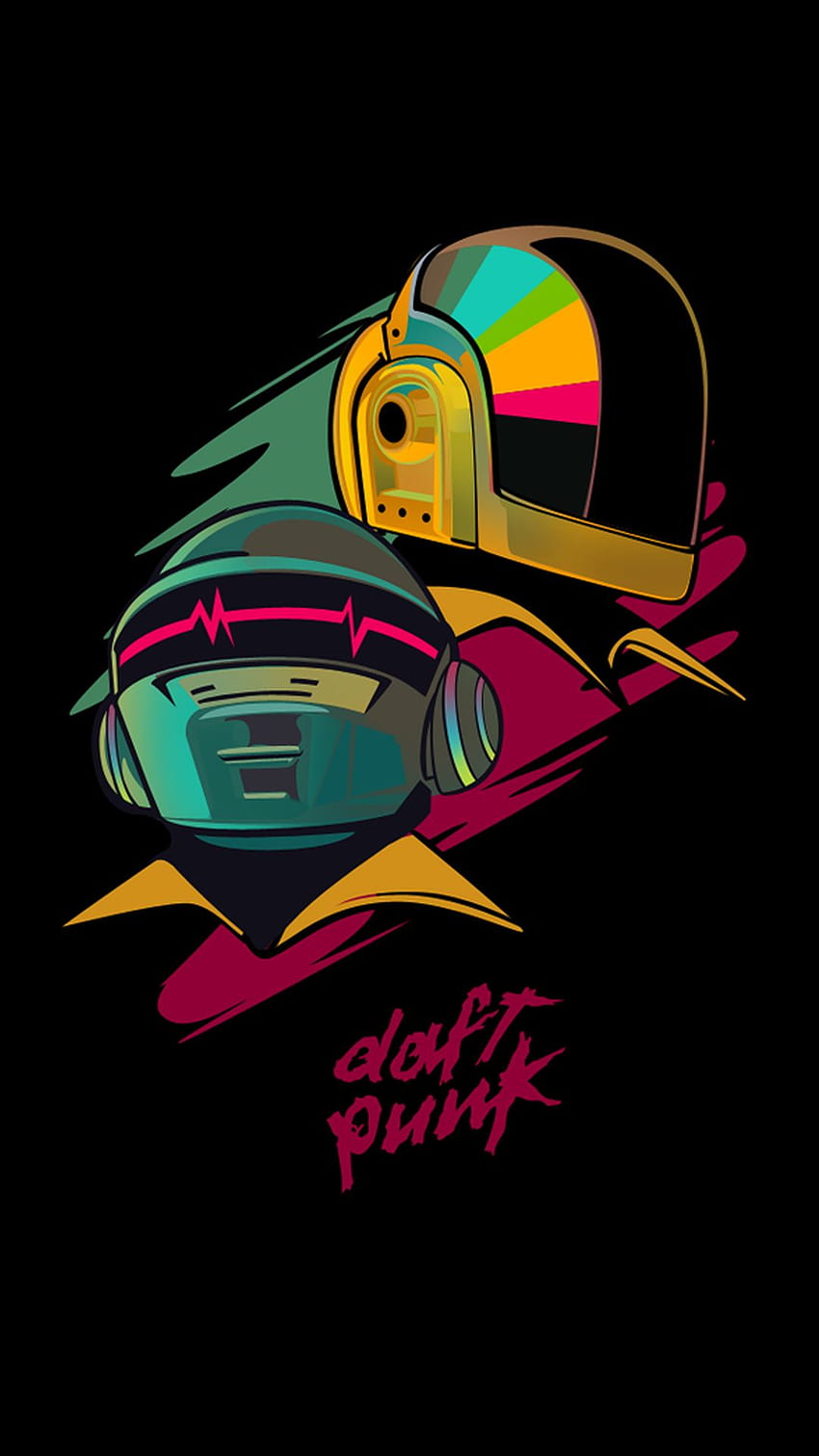 Daft Punk for iPhone X, 8, 7, 6 HD phone wallpaper