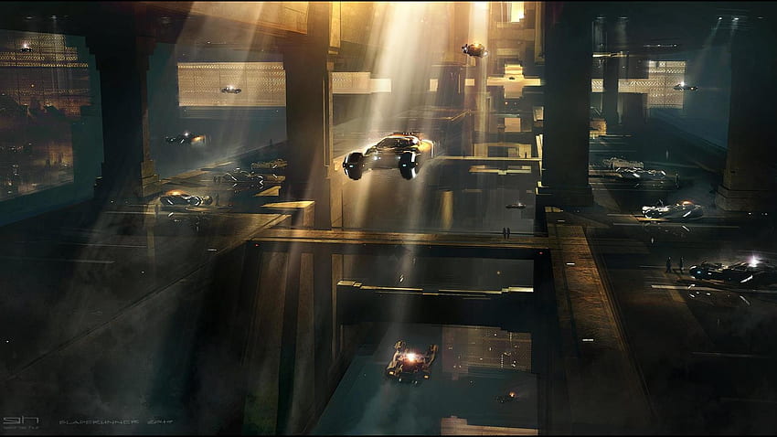 Laptop z grafiką koncepcyjną Blade Runner 2049 jest pełny Tapeta HD