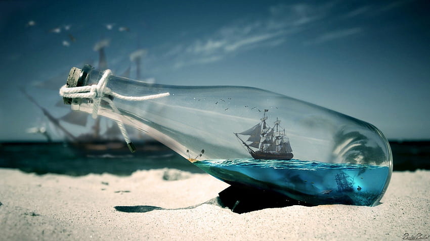 Fluch der Karibik Schiff - Flaschenpost, Fluch der Karibik Schiff HD-Hintergrundbild