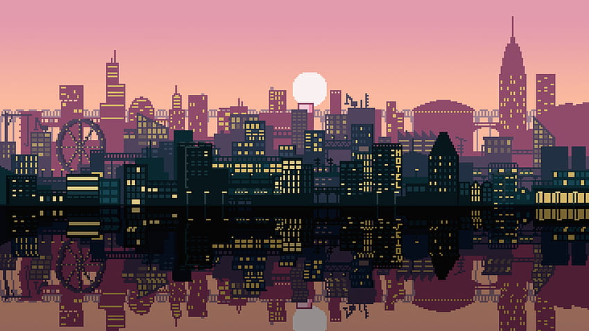 City Pixel Art Top City Pixel Art - City Pixel Art - & Background , Cloud Pixel Art HD-Hintergrundbild