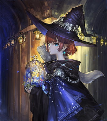 Blue mage holding a staff in 2024 | Anime wizard, Fantasy concept art,  Fantasy pictures