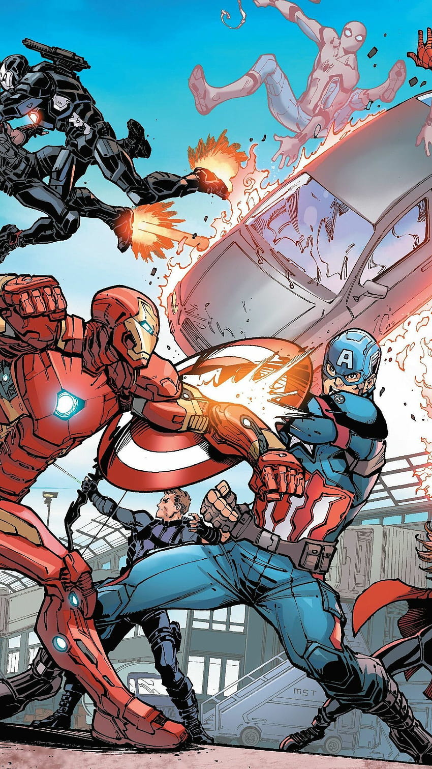 Capitán América Guerra Civil Ilustraciones, Superhéroes y. Civil war artwork, Captain america comic, Captain america civil war fondo de pantalla del teléfono