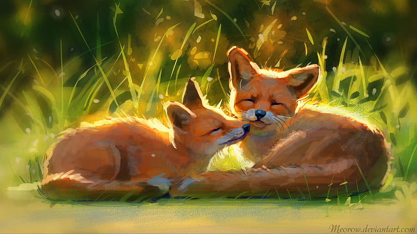 Elemental Kitsune cute anime fox HD phone wallpaper  Pxfuel