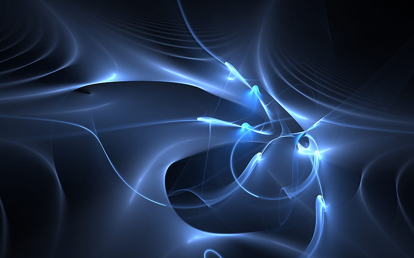 Luz azul, azul, iluminado, abstracto, resplandor fondo de pantalla