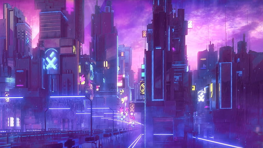 Cyberpunk Ronin in a Neon City - HD Mobile Walls