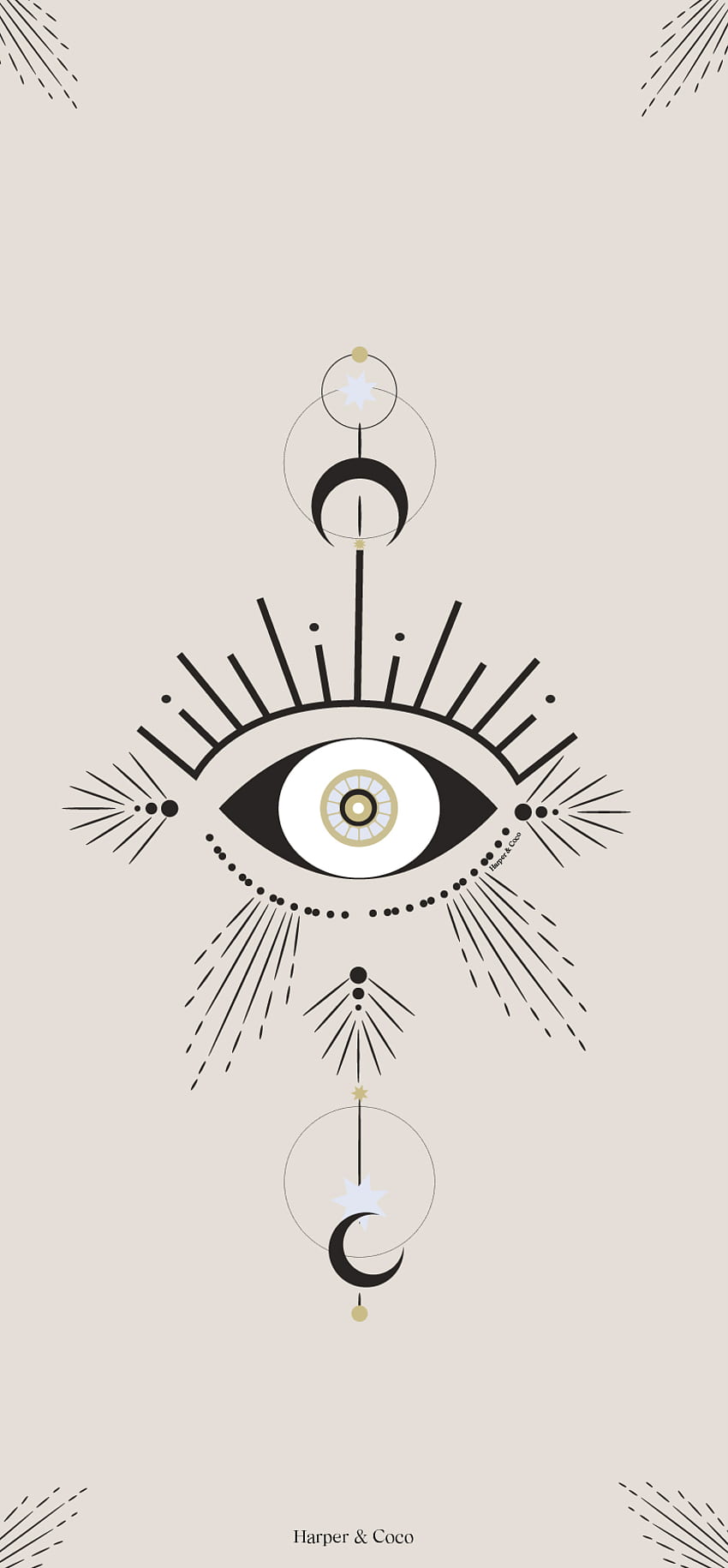 Evil Eye Beige Print Bohemian Poster Schwarz und Beige Wand. Etsy im Jahr 2020. Kunst des bösen Blicks, Witchy, Augen, Drittes Auge HD-Handy-Hintergrundbild