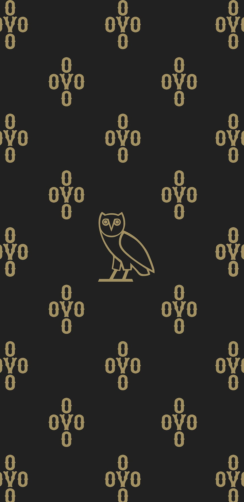Schwarz und Gold OVO - Für Technik, weiße Ovo-Eule HD-Handy-Hintergrundbild