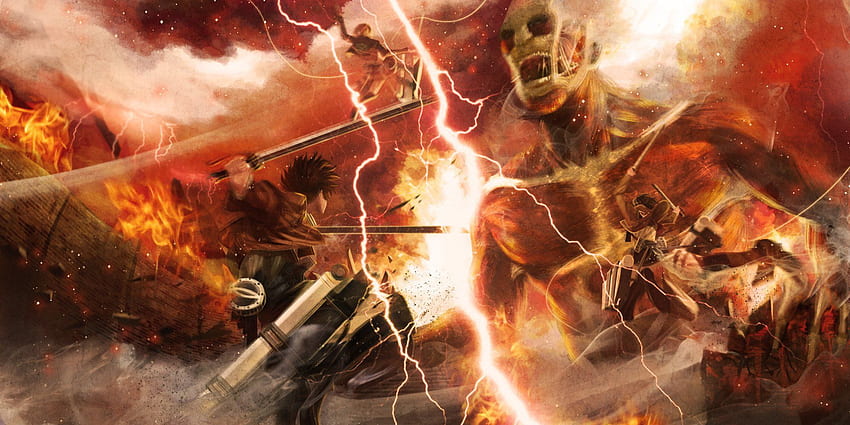 Anime Attack On Titan Colossal Titan Armin Arlert Eren Yeager HD wallpaper