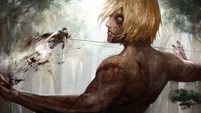 Levi vs. Female Titan Attack on Titan HD wallpaper