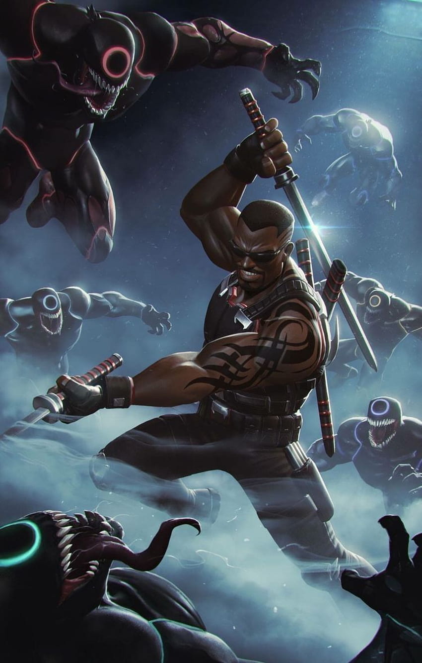 Blade vs Vamp Symbiotes. Marvel comics art, Marvel superheroes, Marvel Blade Anime HD phone wallpaper