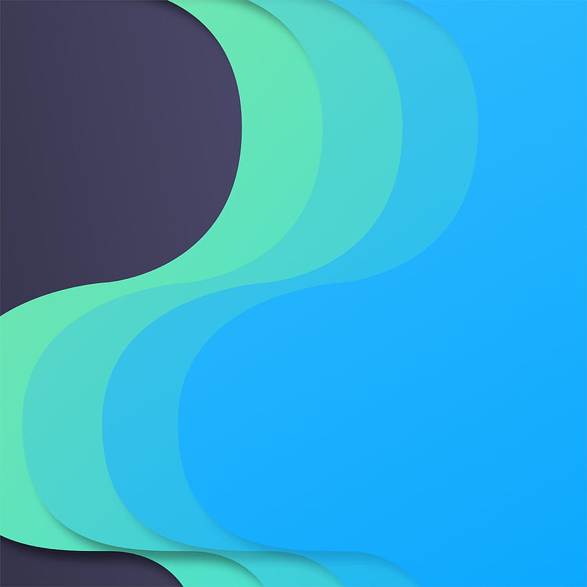 aliran desain material biru hijau iPad Pro, Desain Hijau wallpaper ponsel HD