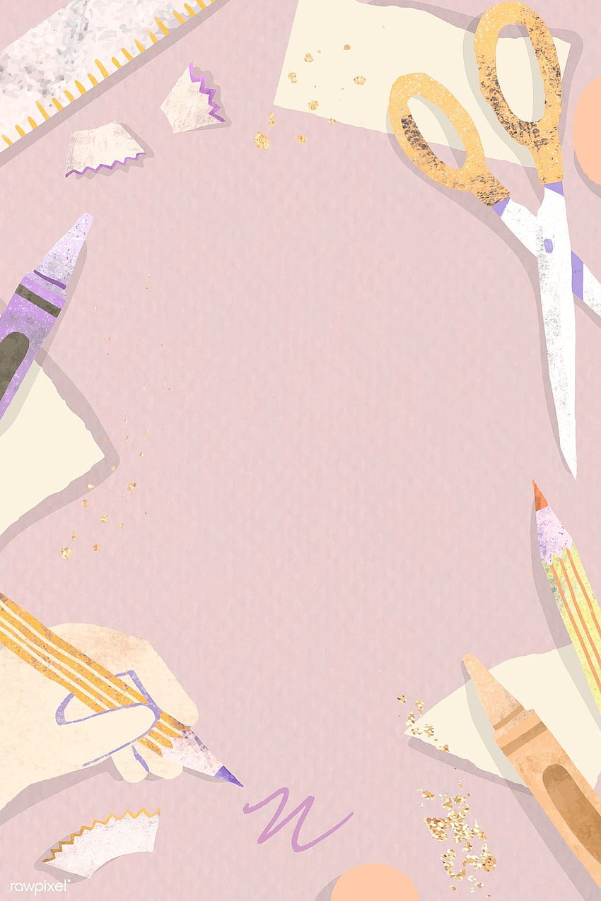 premium illustration of Blank pink back to school vector, Cute Book HD phone wallpaper